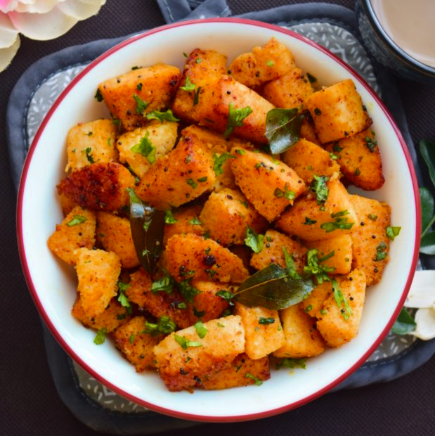 Fried Podi Idli